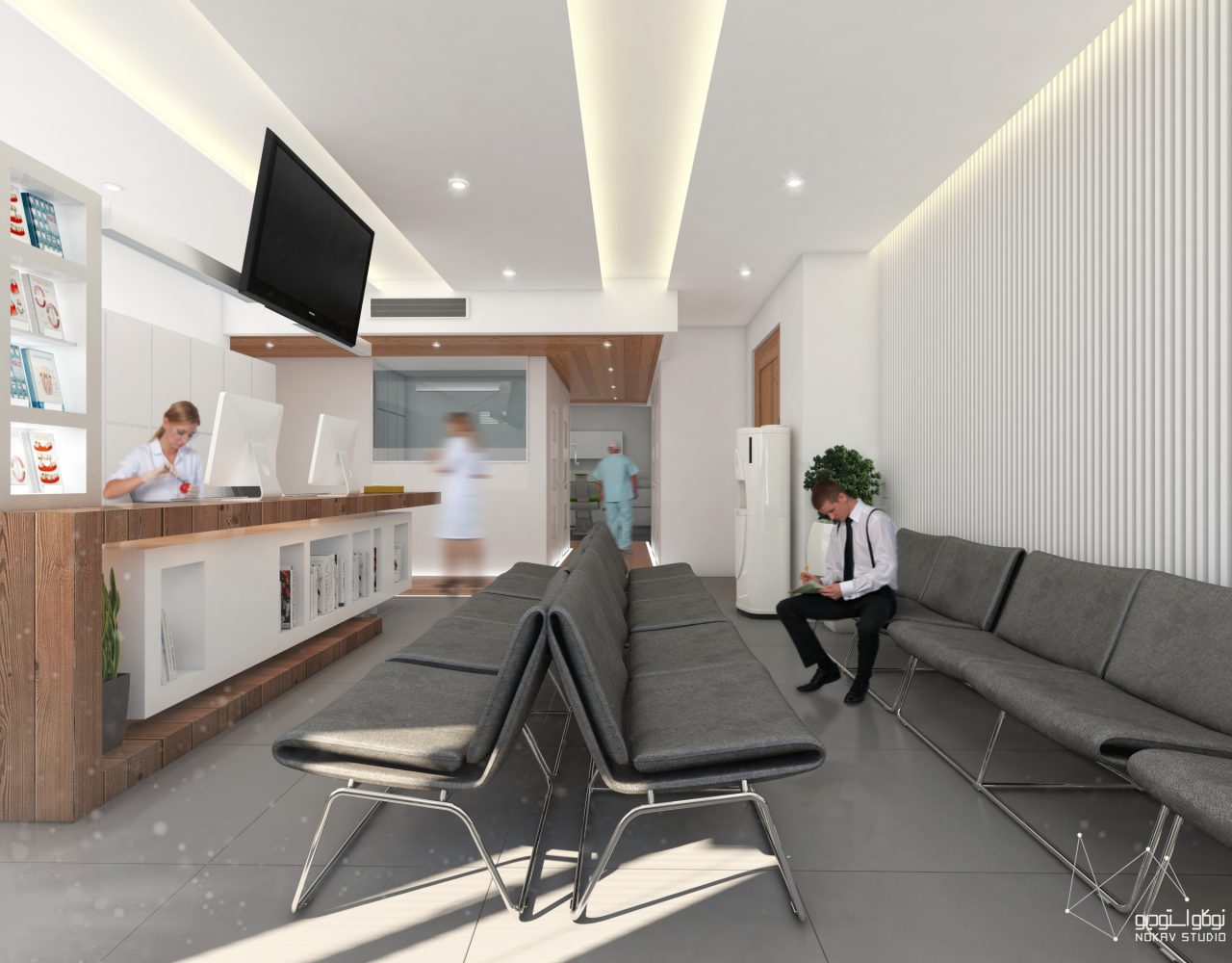 طراحی داخلی مطب دندانپزشکی خورشید شرق