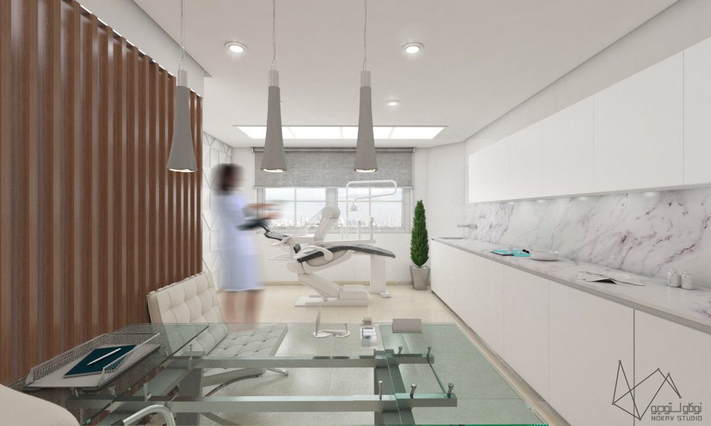 طراحی داخلی مطب دندانپزشکی دکتر مهدوی زاده